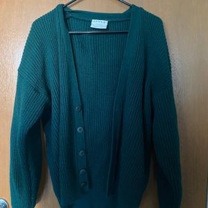 Forest green cardigan vintage